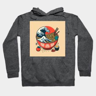 A  Classic Bowl of Ramen Have The Japanese Great Wave off Kanagawa Hoodie